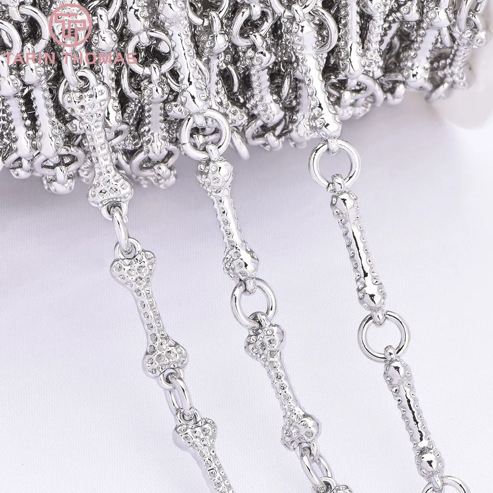 (10398) 1Meter 24K Champagne Gold Color Alloy Bone Shaped Bag Chain Necklace Chains High Quality DIY Jewelry Making Accessories view 6