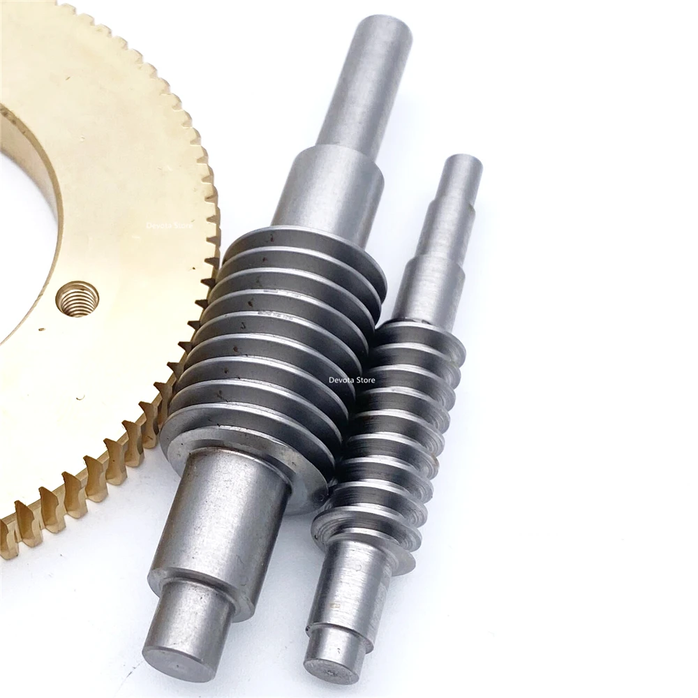 1:90 1M 90T Stainless Steel Worm Gear Wear-resistant Large Reduction Ratio Gear Set