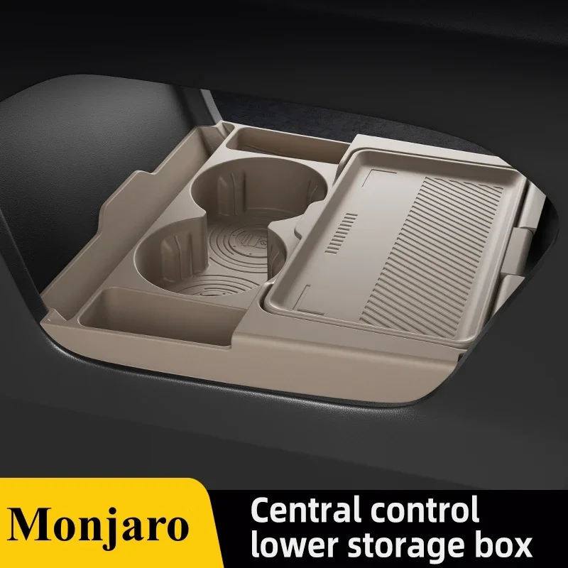 

2026 For Geely Monjaro Center Console Below Storage Box Central Control Organizer Mat Car Interior Silicone