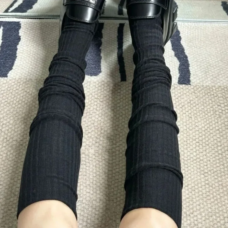 Keep Warm Long Tight Socks Boot Socks Fall Winter Fashion Pure Cotton Knee-high Socks Solid Color