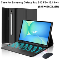 Case for Samsung Galaxy Tab S10 FE Plus 13.1 Inch,Detachable Bluetooth Keyboard cover for Samsung Tab S10 FE+ 13.1 SM-X620/626B