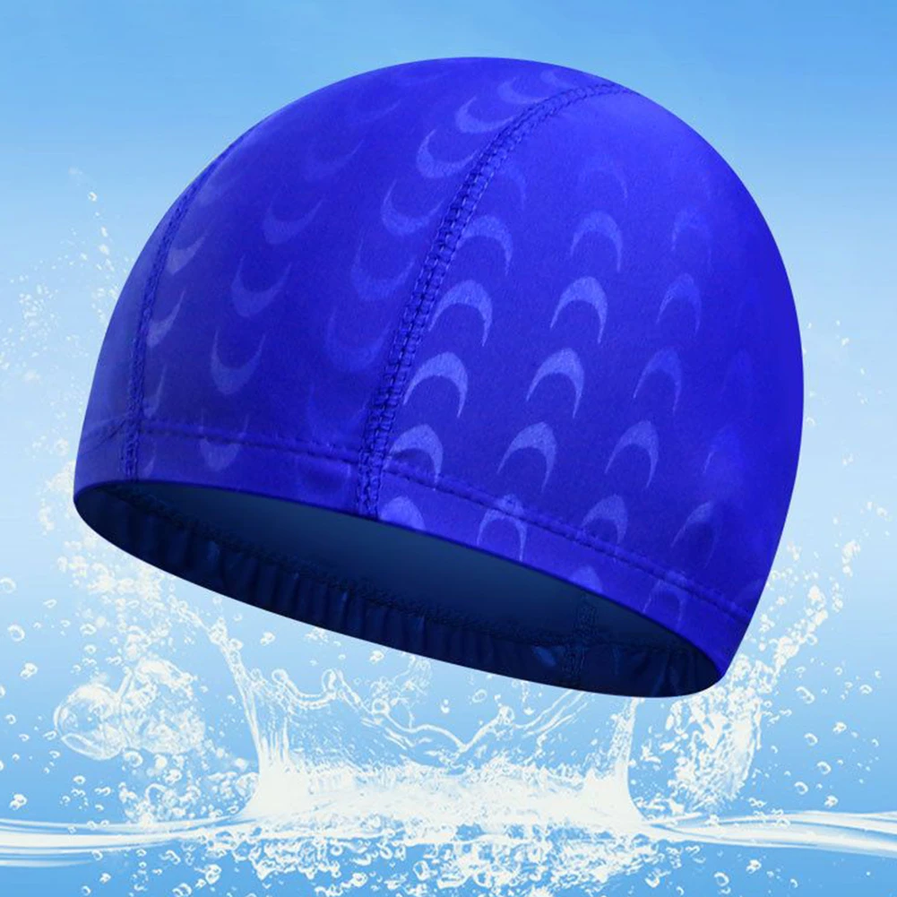 Sh-ark Skin Fabric Swimming Cap Swiming Pool Protect Hair Ears Cap For Women Men Water Sports Swimming Accessories