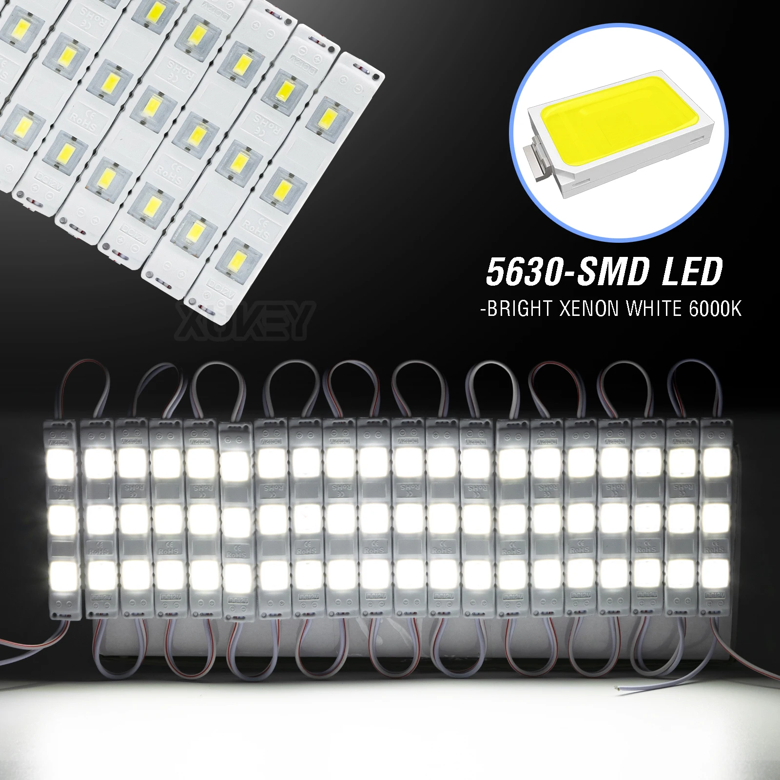 LED Module Kit 60leds Interior Trailer Lights Lorries Caravan LWB Lamp Lighting Strip Camper For Trafic Master Transit Sprinter