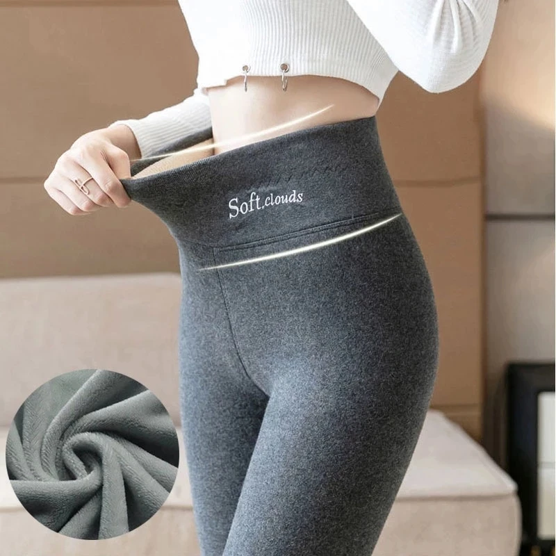 2022 Winter Thicken Lambwool Leggings Women Warm Fleece Lined Thermal Ankle-Length Pants Sexy Hight Waist Skinny Fitness Leggins