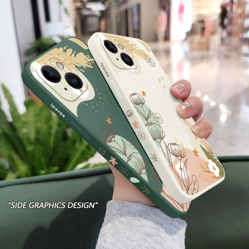Warm Heart Flower Phone Case For iPhone 17 17 Air 16 16e 15 14 13 12 11 Pro Max Mini X XR XS Plus Cover