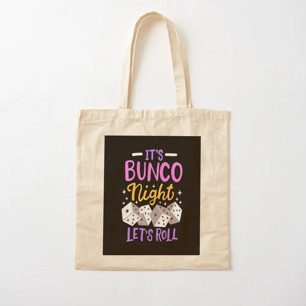 حقيبة تسوق It's Bunco Night Bunco Tote حقيبة تسوق قابلة لإعادة الاستخدام وحقيبة كبيرة وحقائب نسائية