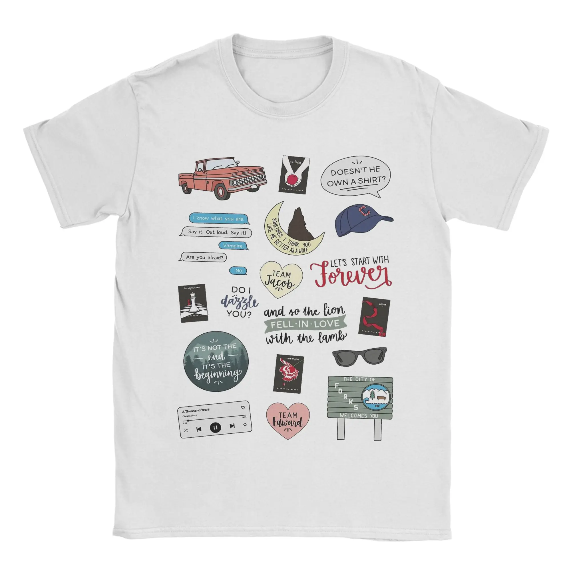 

Funny Twilight Movie and Book Art T-Shirt Men O Neck T Shirt Short Sleeve Tees Gift Tops