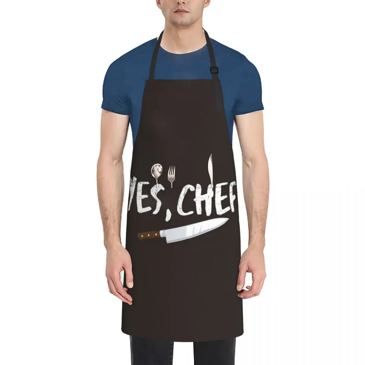 

Yes Chef Chef shirt Chef T-Shirt Apron Customizable Womens Dresses Waterproof women Apron