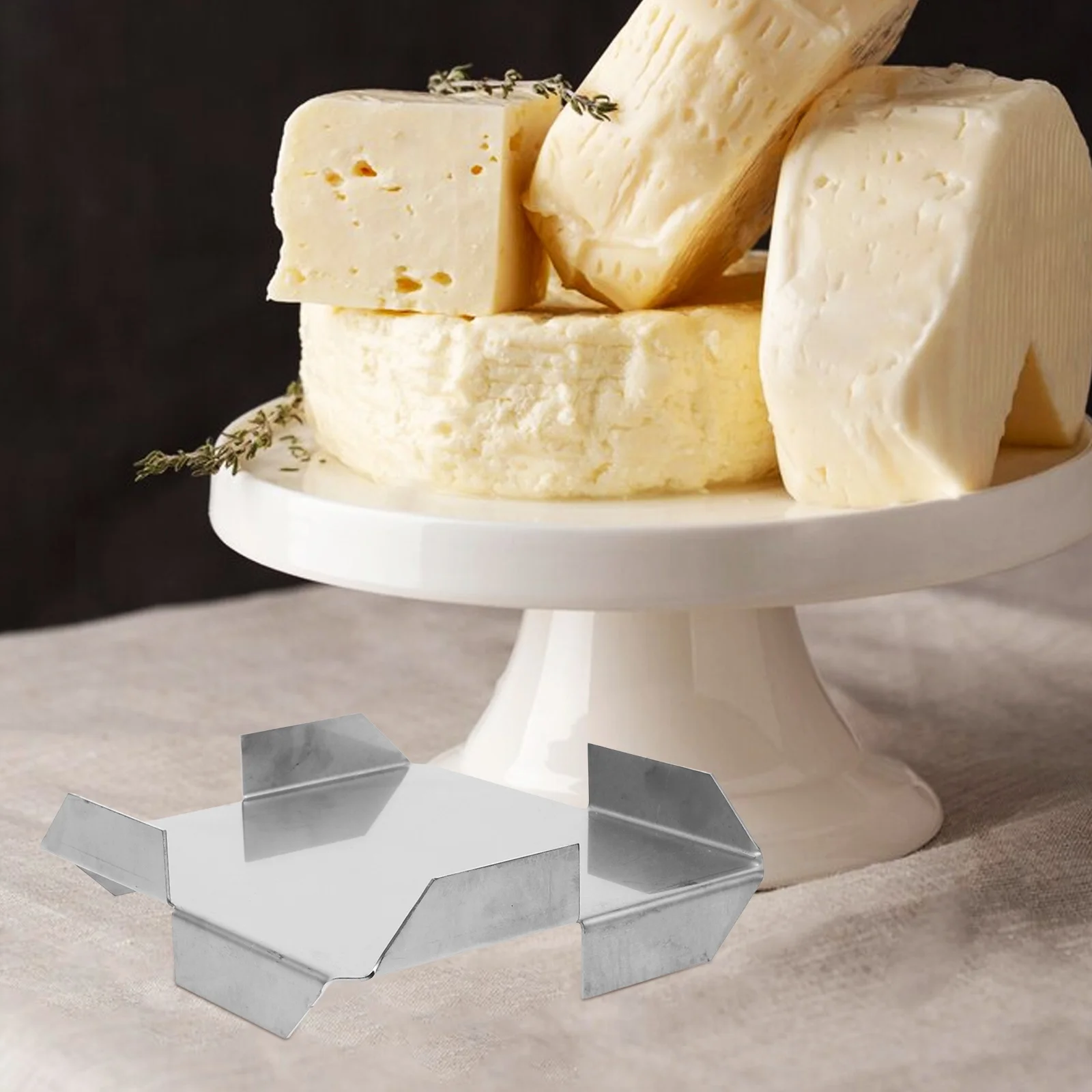 Base de rueda de mantequilla de acero inoxidable, soporte de rodillo estable y duradero, esparcidor de mantequilla de cocina, almacenamiento, herramienta de hamburguesa DIY, Base resistente