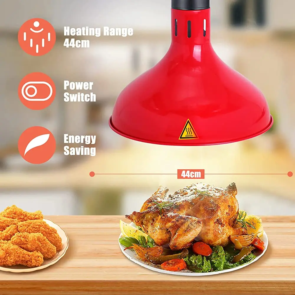 Buffet Heat Lamp Electric Heat lamp Telescopic Food Heat Preservation Pendant Light Adjustable Kitchen Fixtures Restaurant lamps