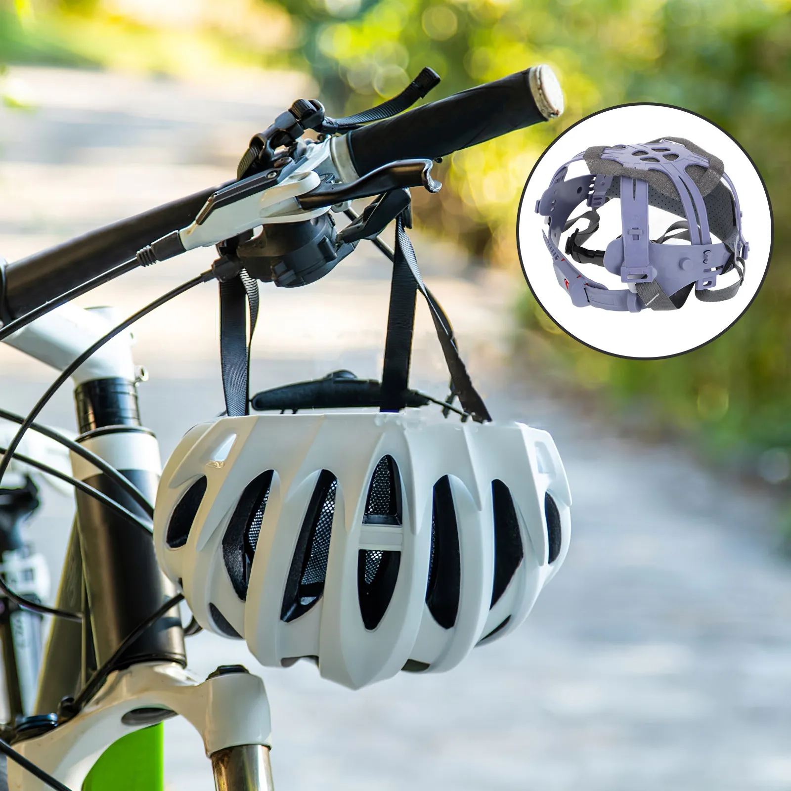 Hard Hat Suspension Insert Liner Grey Adjustable 6-Point Replacement Safety Construction Head Protection Accessory