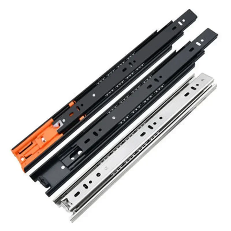 yes45mm Drawer Slide Rail Thickened Three - Section 10 - 24 Inch Damping Buffer