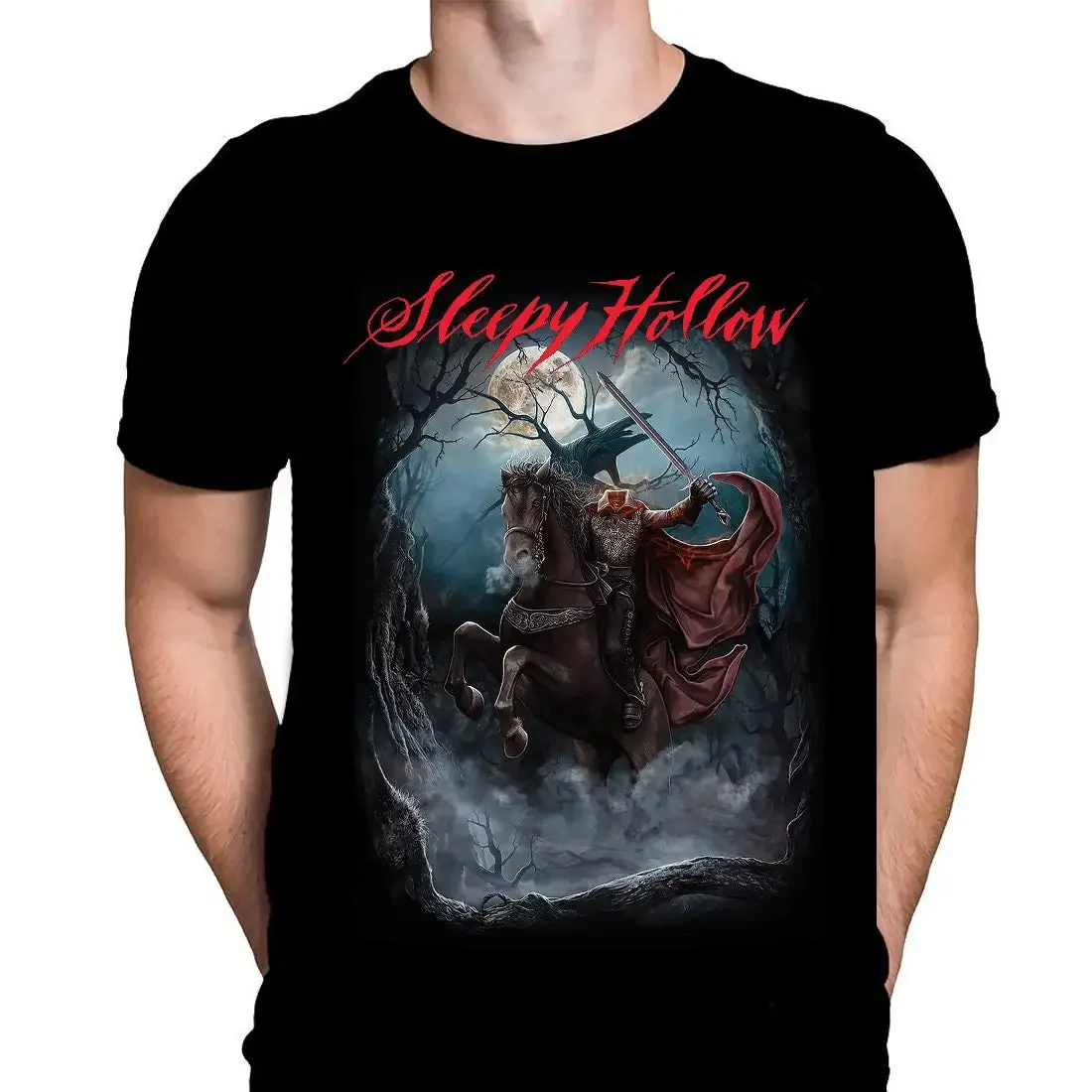 Sleepy Hollow Horror Movie Oversized Print CottonT T Shirt