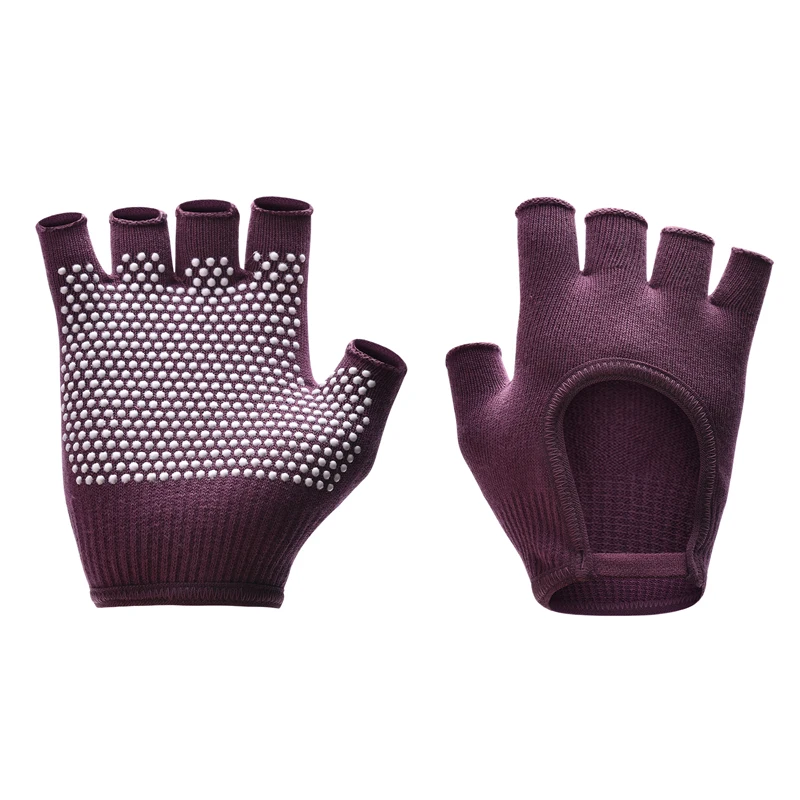 Dames Antislip Yoga Handschoenen Katoen Fitness Halve Vinger Handschoenen Ademend Outdoor Fietsen Pilates Sport Vissen Handschoenen