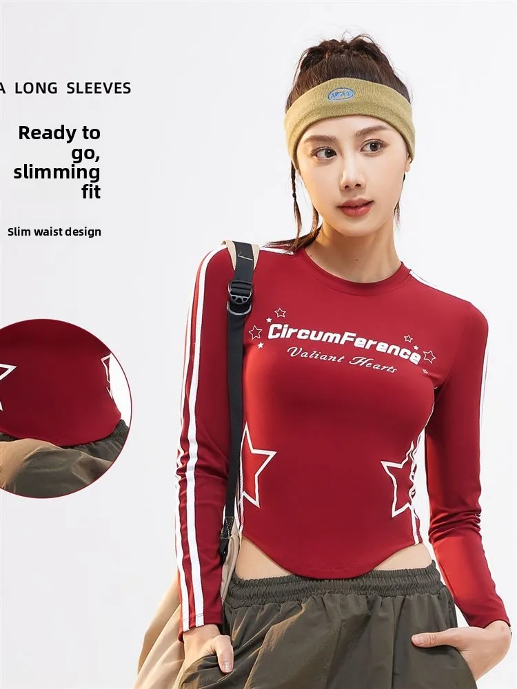 

Женский топ для йоги Lulu Qui Dry Long Sve, спортивная одежда для похудения, высокая эластичность, повседневная полосатая верхняя часть тела