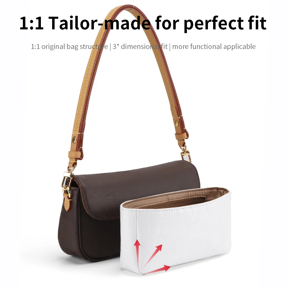 كرازيسميث دوبونت ورقة إدراج مقسم حقيبة كروس حقيبة حزام ل LV Ivy Woc حقيبة يد الداخلية حقيبة تخزين ماكياج المنظم حقيبة #2