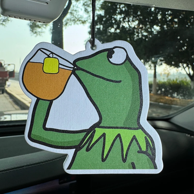 Meme Frog, Afternoon Tea, Drinking Tea, Zen Tea (All-Season Hotel Scent) Neutral Car Perfume and Non-Toxic Air Freshener |   Natural Essential Oils and Aromatherapy Scent Tablets (Noroili/Grapefruit/Cedar) |   Hanging Type and Dual-Purpose with Vent Clip |   Long-Lasting Fragrance for 60-90 Days |   Deodorize and Purify the Air |   Suitable for Use in Cars, Homes, Wardrobes, and Bathrooms. |   Cartoon Animation Design |   Same Model as the One in the Store