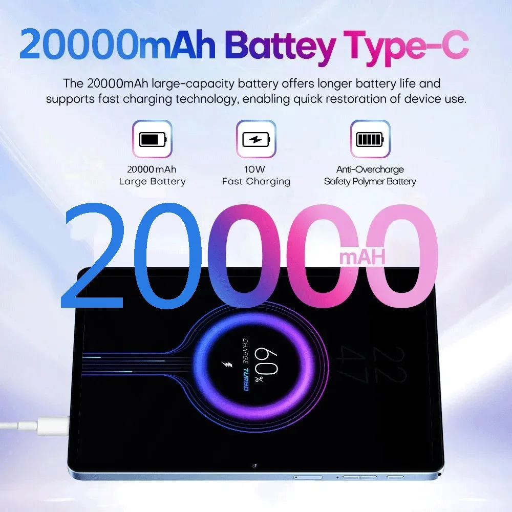 تابلت جديد 2025 P90 Pro مقاس 11 بوصة و24 جيجابايت + 2 تيرا بايت أندرويد 16 سنابدراجون 8gen3 تابلت للتعرف على الوجه 20000 مللي أمبير في الساعة 5G بشريحتين