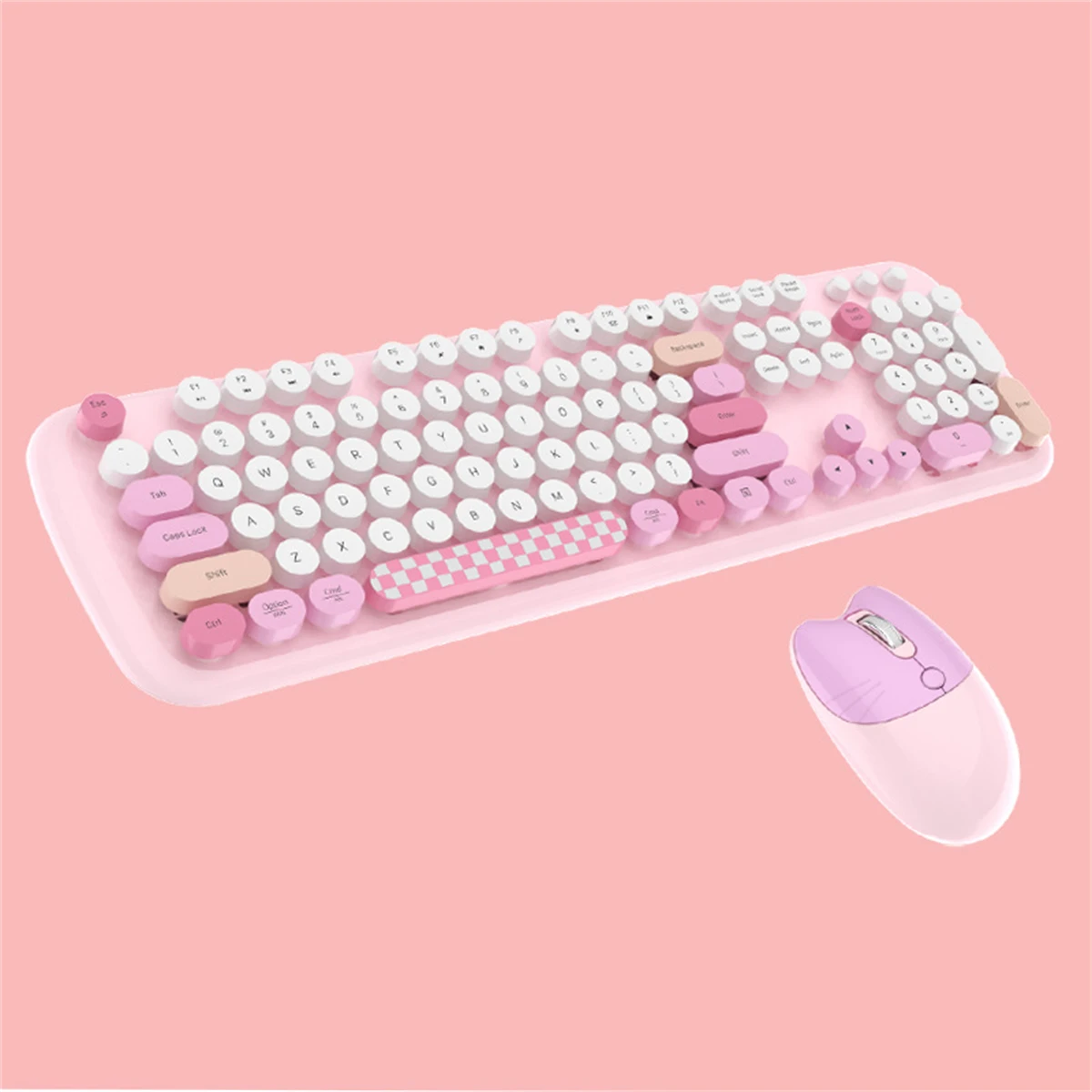 Mofii Wireless Keyboard Mouse Set | Cute Aesthetic | Colorful Design | For Women | Office & Home Use