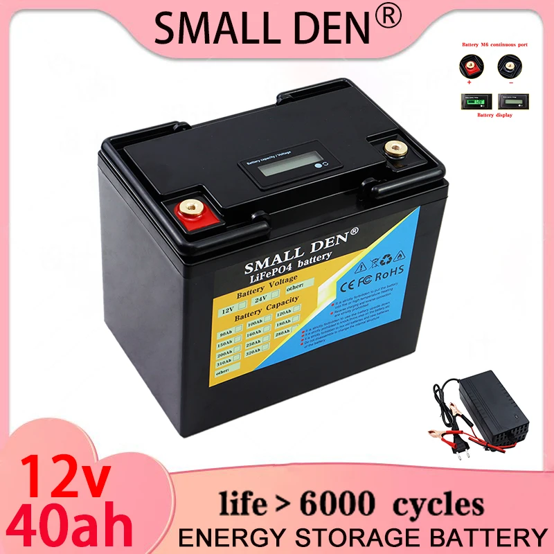 

12V 30Ah LiFePO4 battery 12.8V lithium iron phosphate for RV camper golf cart off-road off grid solar wind energy battery