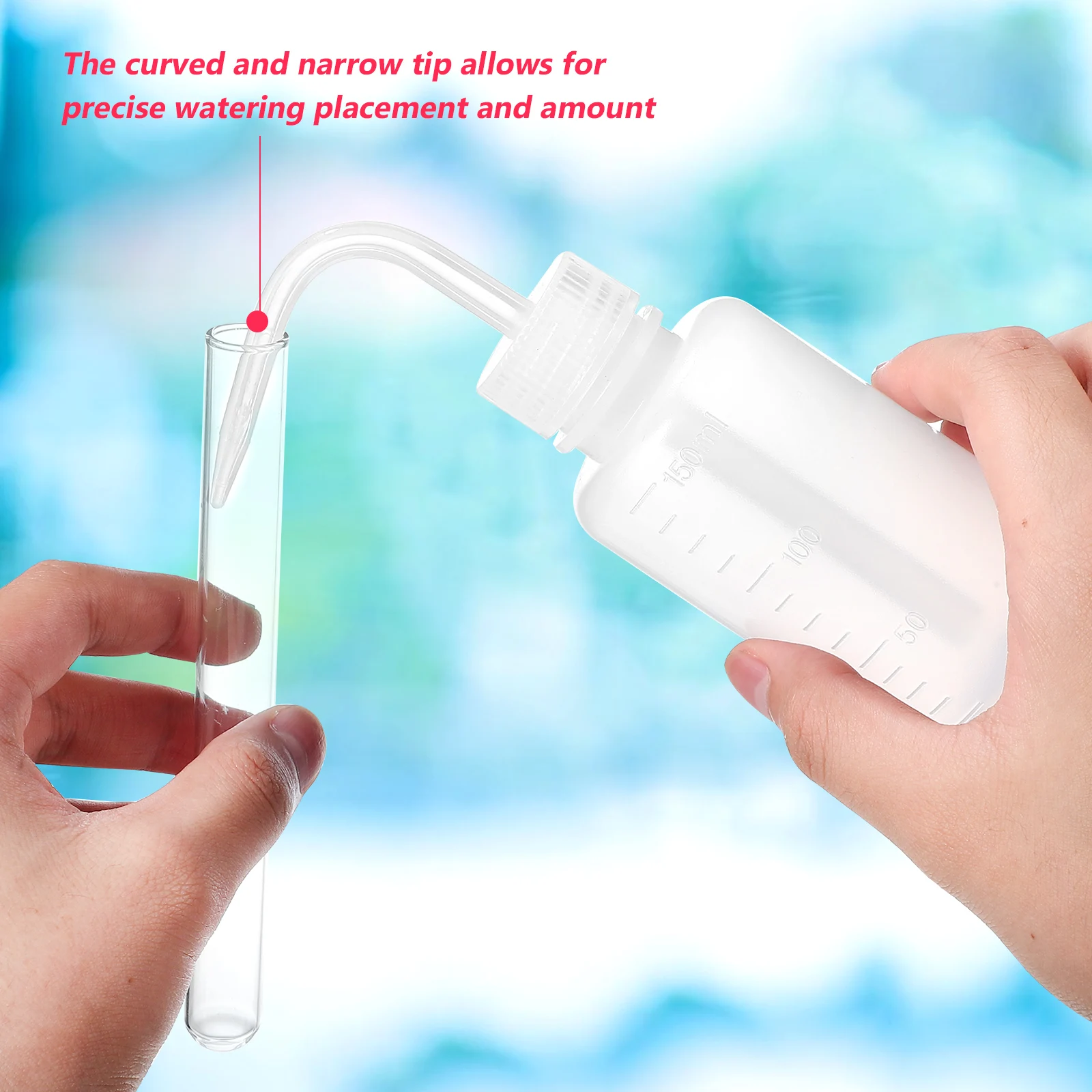 

3Pcs Squeeze Bottle Plastic Wash Bottle with Measuring Scale Fine Tip for Plant Watering Tools Succulents Lab Equipment