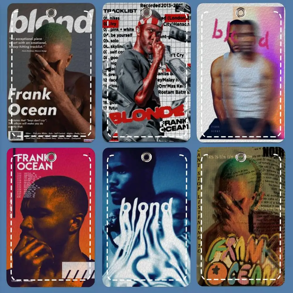 

Чехол для карт Frank Ocean Blond Album Prints, подходит для кредитных карт, проездных билетов, мягкий кожаный прямоугольный брелок-ключница, защитный чехол.