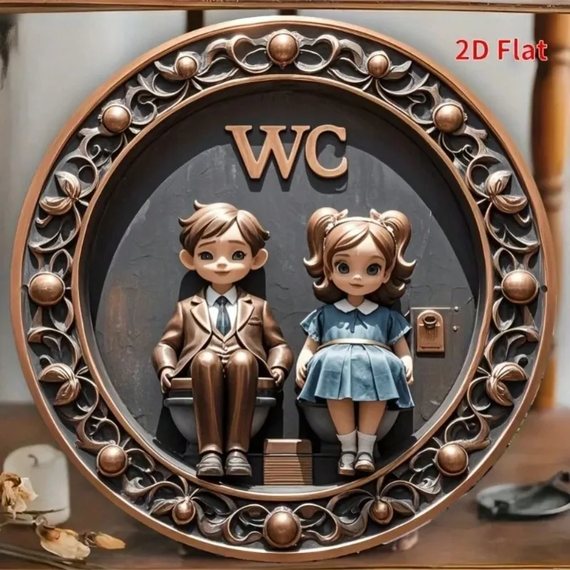 8X8" 2D Flat "Wc" I… - image