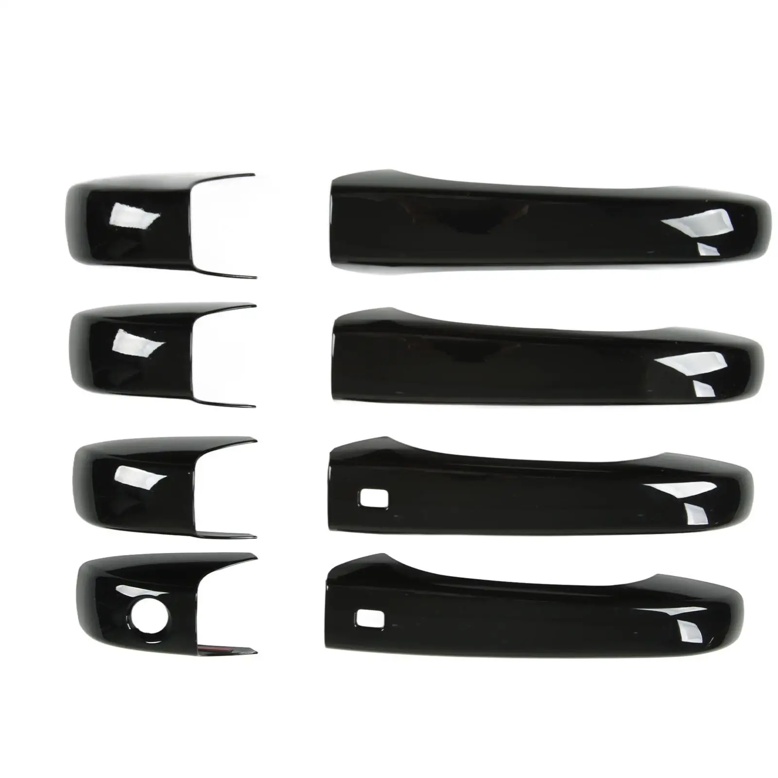 غطاء مقبض الباب الخارجي مقبض الباب الخارجي الفريد من نوعه خدش أسود لامع لجراند شيروكي WK2 WL 2011-2022