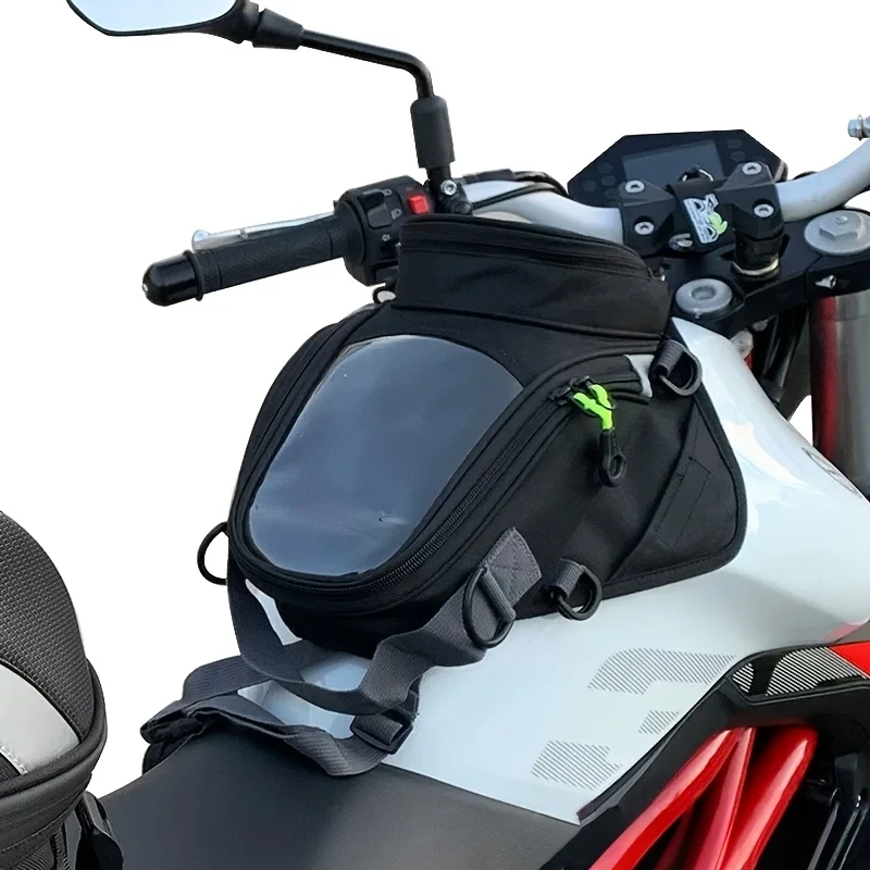 1pc Expandable Motorcycle Backpack with Soft - Heavy-Duty Rider Waist Bag, Tank Bag & Travel Gear, Zipper Closure