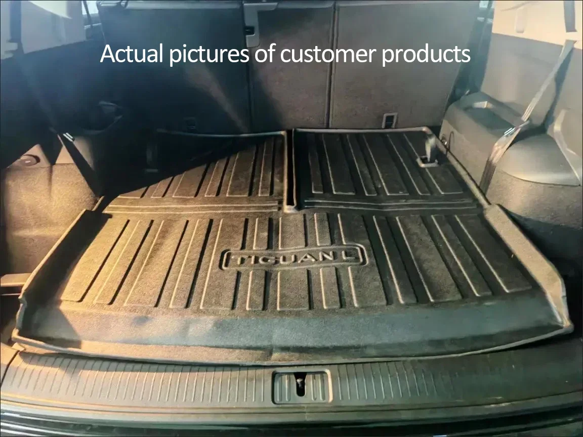 For Volkswagen VW Tiguan L Allspace 2023 2017~2022 2021 2020 TPE Material Car Trunk Mat Back Cargo Tray Trunks Car Accessories