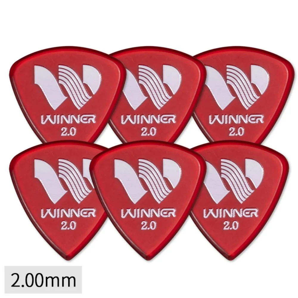 Professional 6 Pcs Winner Guitar Picks Large Triangular Anti-Slip Triangle Picks 2.0MM Thick Guitar Parts Electric Guitar