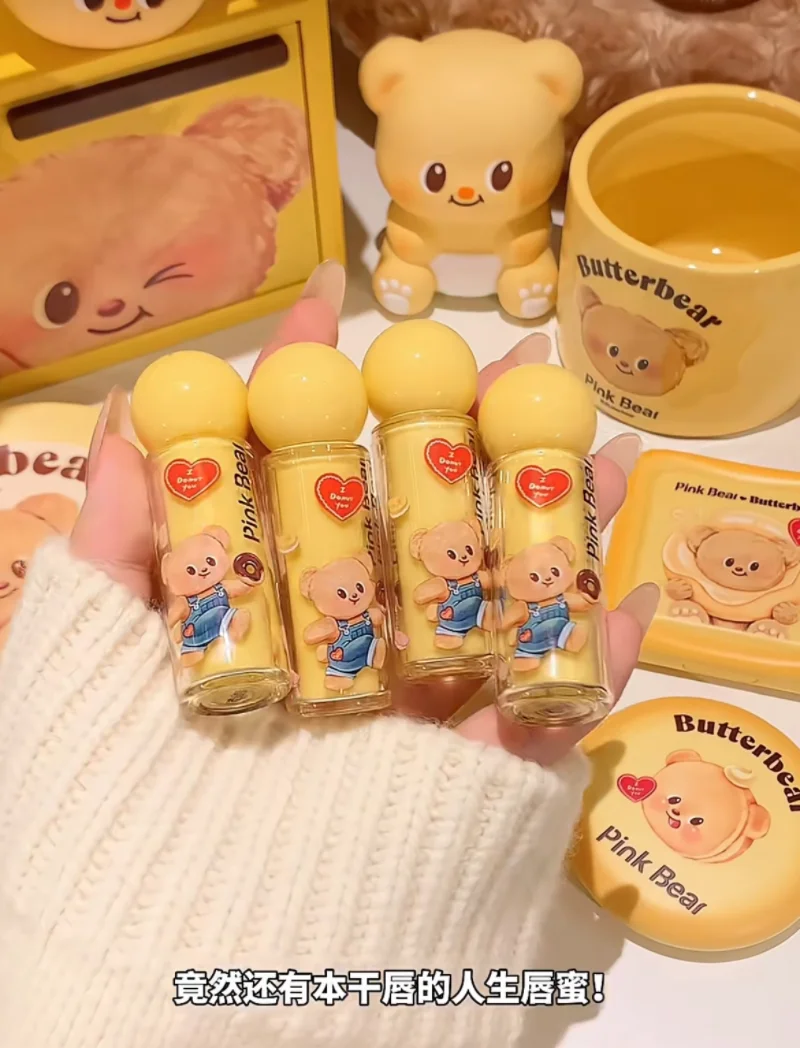 Pinkbear Butter Bear Velvet Lip ลิปสติกโคลนกระจกลิปเคลือบ