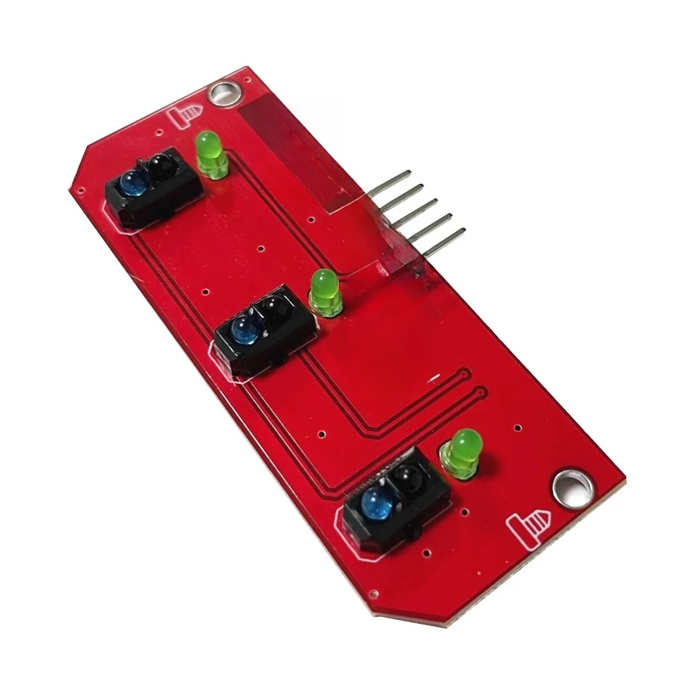 

DIY Robot Project 3 Way Tracking Line Follower Module Adjustable Sensitivity 5V Operating Voltage Pre-drilled Mounting Holes