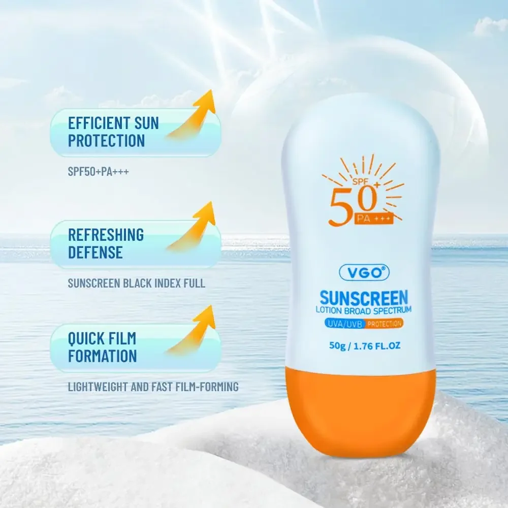 VGO Sunscreen Face SPF 50 Hydrating Sun Essence Facial Sunscreen Leaves No Sticky Feeling Sunscreen Against UVA UVB Rays