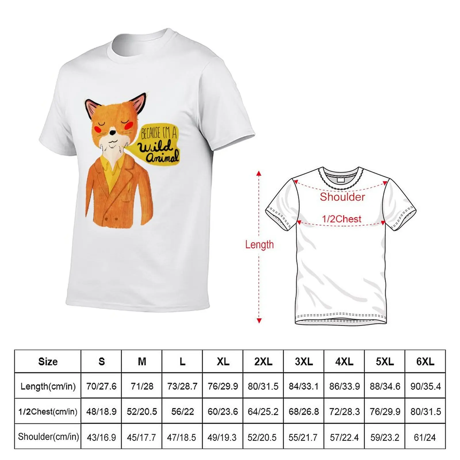 Because I'm A Wild Animal T-Shirt Daily Casual Short Sleeve Tee Shirt