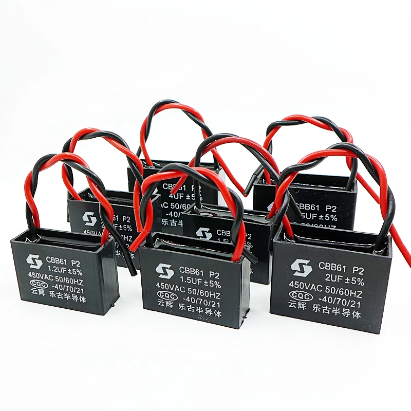 1 قطعة مكثف المروحة CBB61 1.5 فائق التوهج مكثف البدء 450 فولت 400 فولت مروحة كهربائية مكثف تكييف الهواء