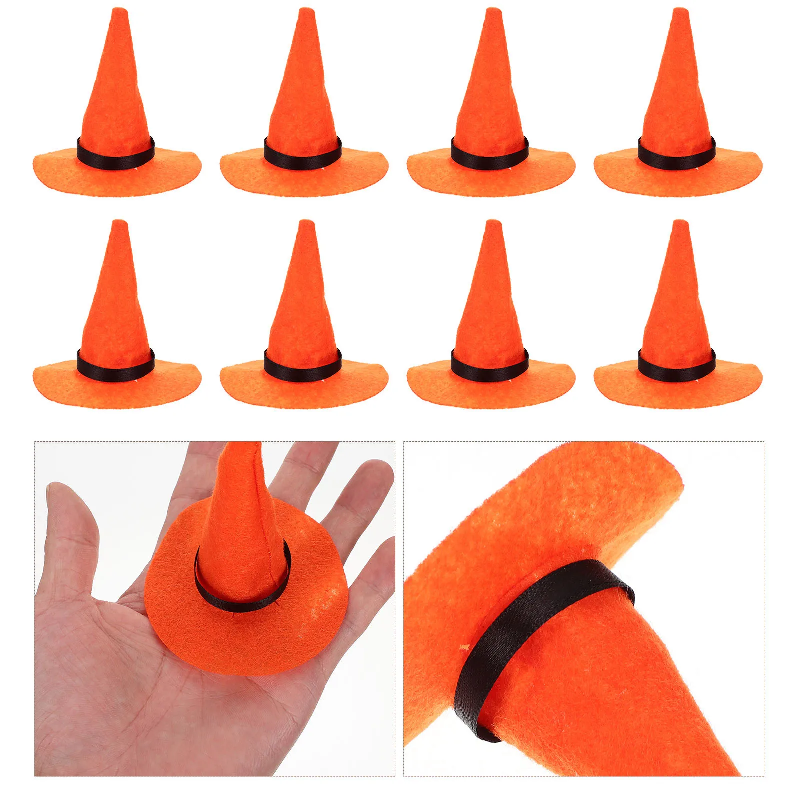 

10Pcs Halloween Hat Wine Bottle Decor Party Favors Holiday Decorations Fun Festival Props Hat