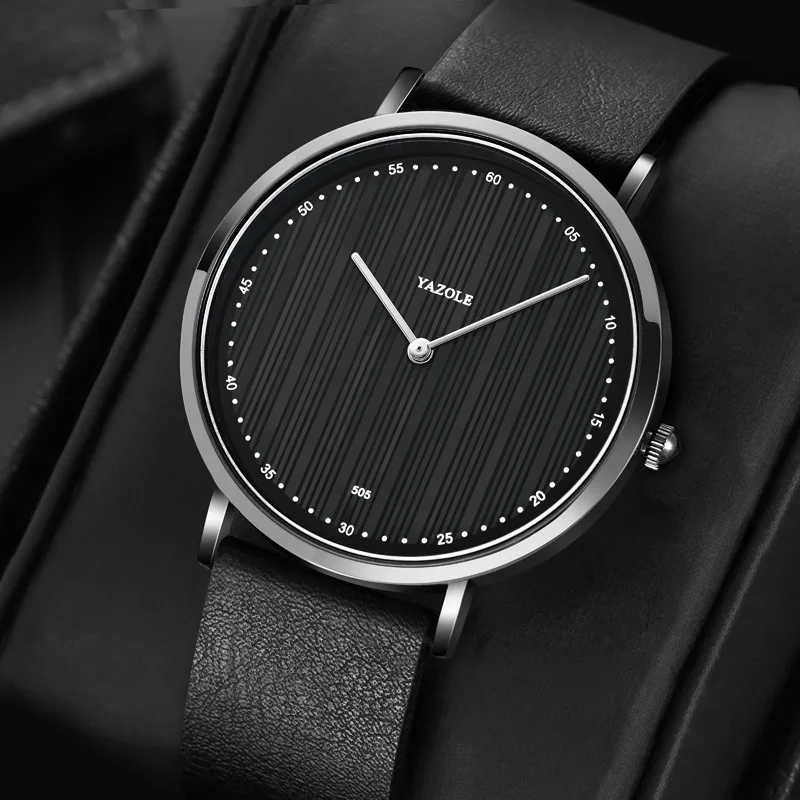 Luxury Top Brand Men's Quartz Wrist Watches Women Men Business Leather Quartz Clock Man's Watches Men's Wristwatch Gifts for Men