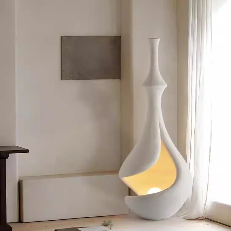 

Living room art floor lamp designer 2025 new original bedroom learning cream wind