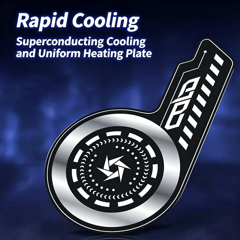 Magnetic Phone Heat Spreader Cooling Sticker High Thermal Conductive Thermal Pad Phone Magnetic Cooler Heat Dissipation Black
