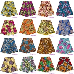 6 Yards/lot African Batik Fabric Polyester Material  Women Sewing Fabrics FP6554