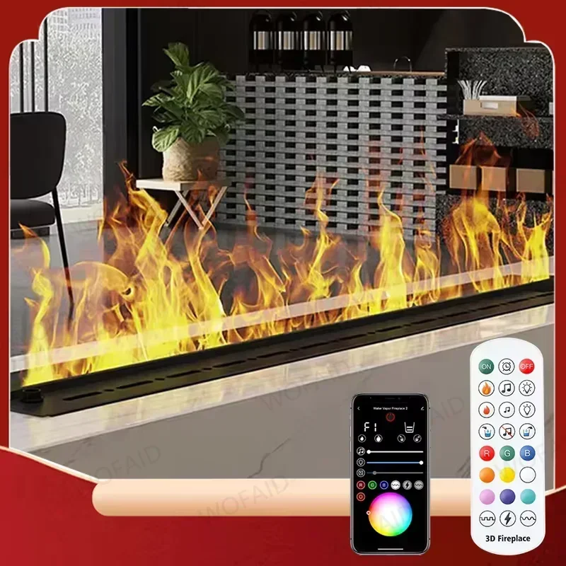 Atomized Fireplace Embedded Home TV Stand Background Wall Chimenea Decorativa Simulation Flame Electronic Fireplace Humidifier