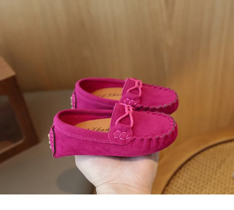 Mokassins für Jungen und Mädchen, weiche, atmungsaktive Slip-On-Schuhe für Kinder, modische, lässige Slipper, flache Schuhe mit Knoten, klassischer britischer Stil, neu – Detail 10