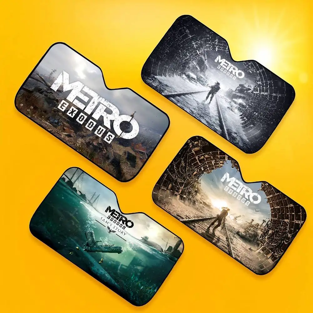 Game M-Metro E-Exodus Car Windshield Sun Shade Foldable Car Front Covers Car Sunshade for Car Accessories Blocks Uv Rays
