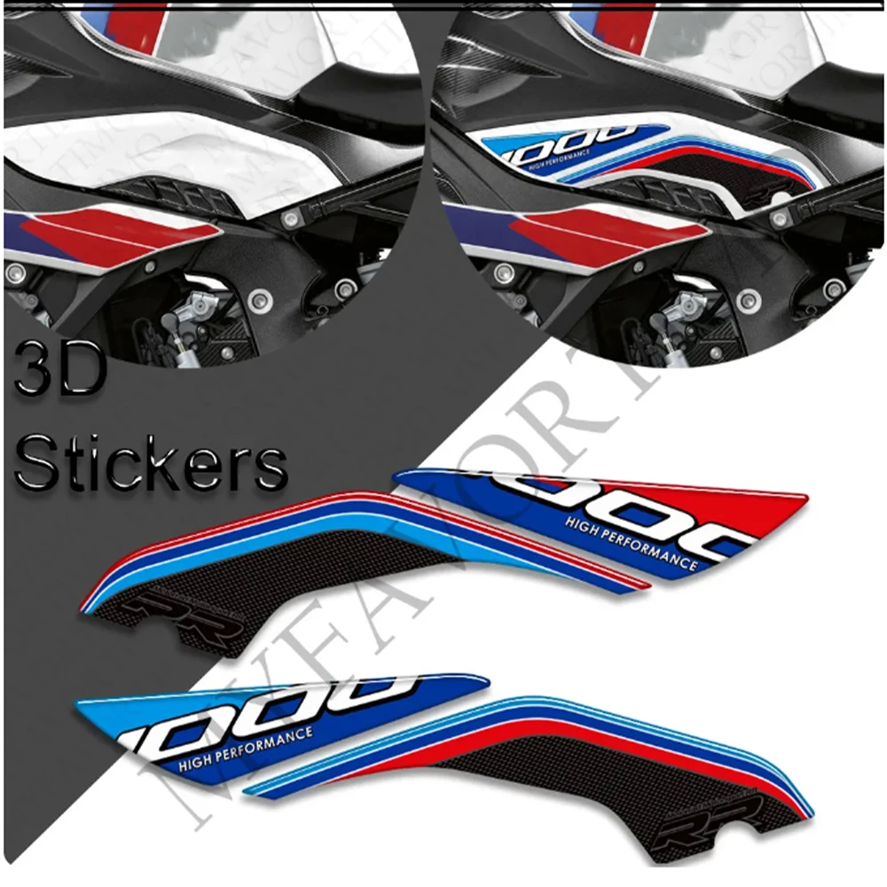 Motorcycle For BMW S1000RR S 1000 RR S1000 M M1000RR Protector Tank Knee Pad Side Grips Gas Fuel Oil Kit Stickers 2021 2022 2023