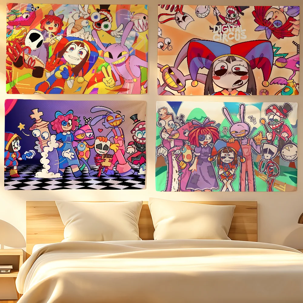 Cartoon The A-Amazing D-Digital C-Circus flag For Living Room Home Dorm Decor Wall Outdoor Camping Party Banner Gifts