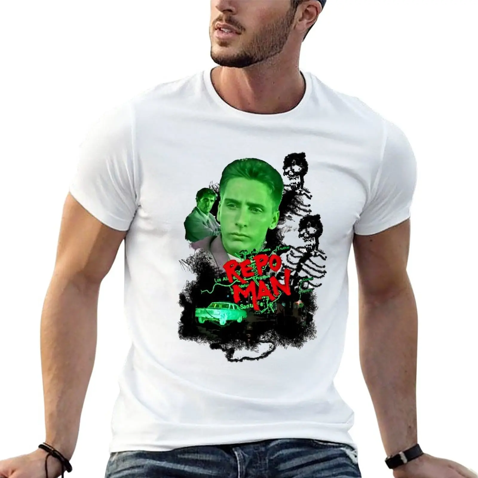 repo man film print T-Shirt anime clothes animal prinfor boys tshirts for men