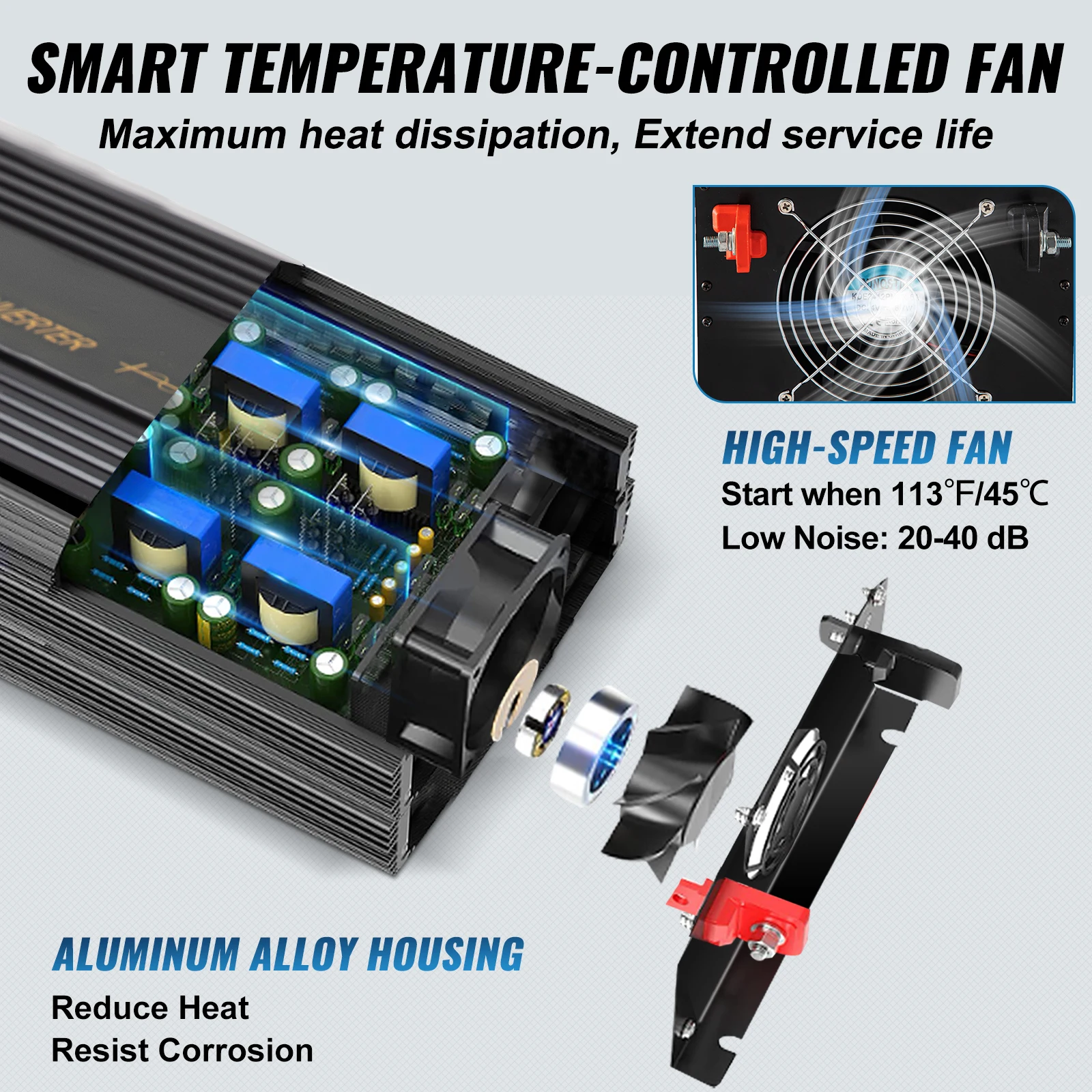 Imagem -06 - Vevor-inversor de Onda Senoidal Pura Inversor de Carro 3000 Watts 3500 Watts 2500 Watts dc 24v para ca 120v