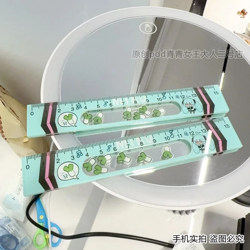 Nieuwe Anime Hatsune Miku Scallion Figuur Kawaii Q versie schudden schudden Tekening heerser Model Speelgoed Cosplay props Geschenken