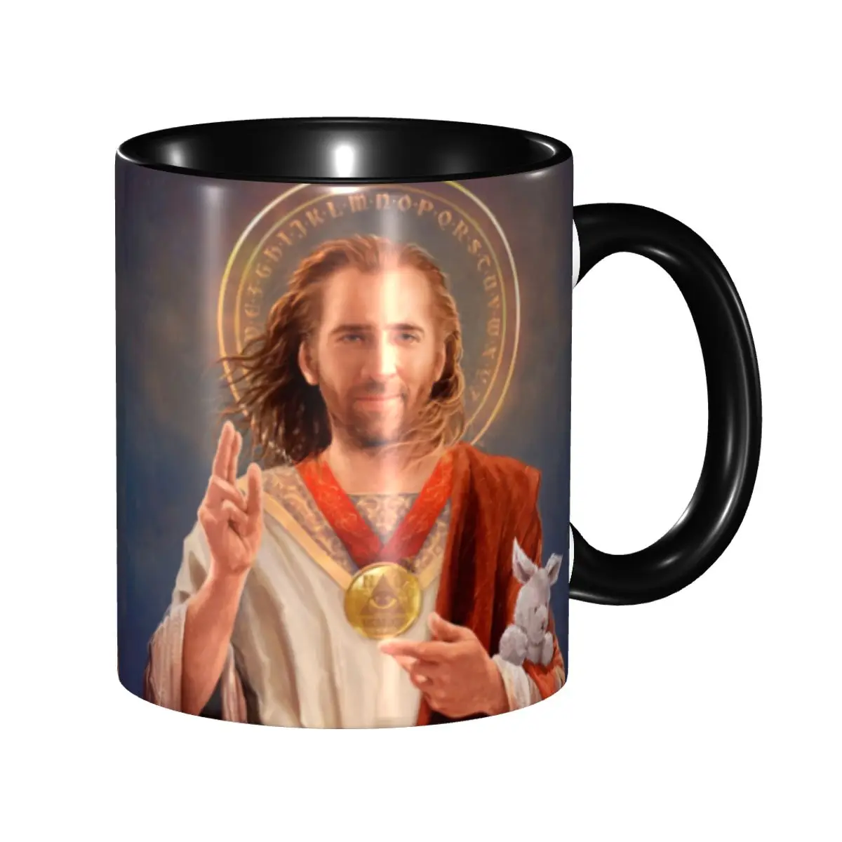 Personalized Saint Nicolas Cage Mug DIY Funny Meme Ceramic Tea Milk Coffee Cups